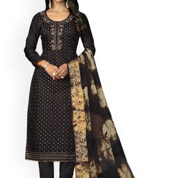 HERE&NOW Floral Woven Design Beads Work Modal Cotton Jacquard Unstitched Dress Material-picture-49