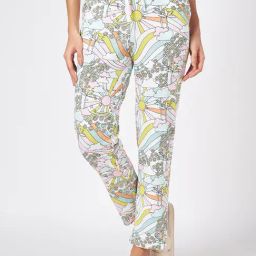 Dreamz By Pantaloons White Cotton Comfort Fit Print Casual Trousers-picture-6