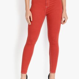 Kotty Women Red Skinny Fit High-Rise Clean Look Jeans-image-26