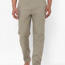 Urban Scottish Beige Regular Fit Printed Lounge Pants-image-94