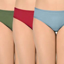 Amante Multicolor Cotton Bikini Panty (Pack Of 3)-image-19