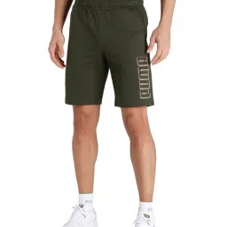 Puma Graphic Green Cotton Shorts-image-13