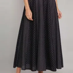 W Black Cotton Printed Skirts-picture-30
