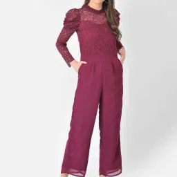 Eavan Purple Self Design Jumpsuit-picture-39