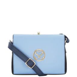 Sugarush Jade Powder Blue Solid Medium Sling Handbag-image-32