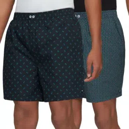 XYXX Navy & Green Printed Boxers - Pack of 2-picture-12
