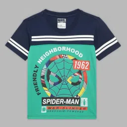 Blue Giraffe Kids Navy & Green Printed T-Shirt-picture-15