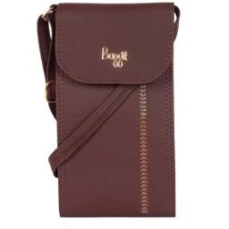 Baggit Brown Textured Medium Mobile Pouch-image-4