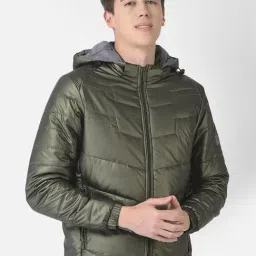 Crimsoune Club Olive Regular Fit Hooded Jacket-47