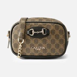 Carlton London Dark Brown SADIE Floral Medium Cross Body Bag-image-25