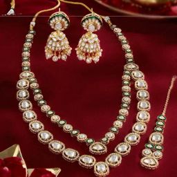 Zaveri Pearls Green Alloy Sets for Women-image-95