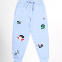 KiddoPanti Boys Printed Pure Cotton Jogger With Badge-picture-25