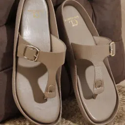 Carlton London Women's Beige T-Strap Sandals-picture-44