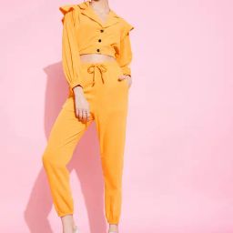 KASSUALLY Yellow Midi Co-Ord Set-image-74