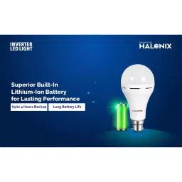 Halonix Prime Inverter Rechargebale LED Bulb ‎Polycarbonate 15 W 2000 lm, White image 4