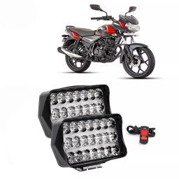 Cartronics 21 LED Fog Light With On/Off Switch for Bajaj Discover 210 f White(Set of 2 Pcs)-44