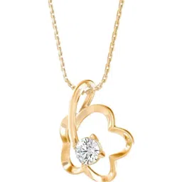 EMORI 14k (585) Yellow Gold Daisy Diamond Pendant-image-31