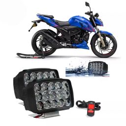 Cartronics 15  LED Fog Light With On/Off Switch for TVS Apache RTR 200 4V (Set of 2 Pcs)-14