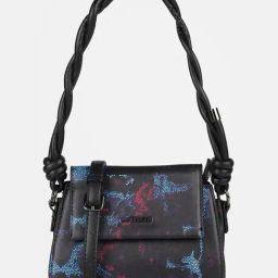 Van Heusen Black Printed Free Size Shoulder Handbag-93