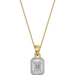 EMORI 18k (750) Yellow Gold Luminescent Diamond Pendant-image-15