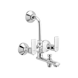 CERA Chelsea Quarter Turn Three Lever Wall Mount Wall Mixer with Bend Pipe, F1016403-picture-22