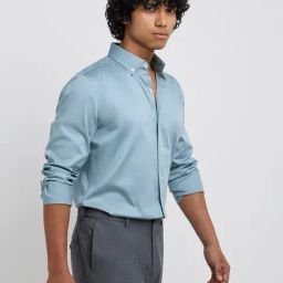 WES Formals by Westside Sage Slim-Fit Cotton Blend Shirt-picture-17