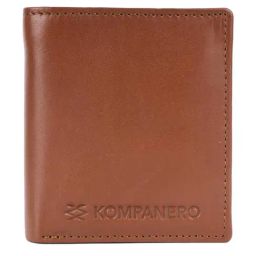KOMPANERO ALEXANDER Tan Solid Tri-Fold Wallet-picture-12