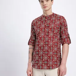 Anouk Rustic Men Ethnic Motifs Printed Kurta image 2