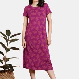 Zivame Purple Printed Night Dress-picture-45