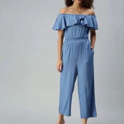 SHOWOFF Blue Cotton Jumpsuit-image-42