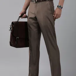 Park Avenue Men Self Design Textured Smart Fit Low-Rise Formal Trousers-image-67