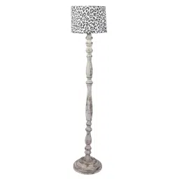 Tucasa TC-149 56.5 Inch Leopard Print Floor Lamp with Wooden Base-image-25
