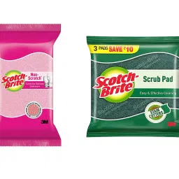 3M Scotch-Brite Non Scratch Sponge (2 units) & Scrub Pad Large (3 units)-image-88