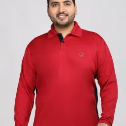 Chkokko Maroon Relaxed Fit Solid Polo T-Shirts-image-82
