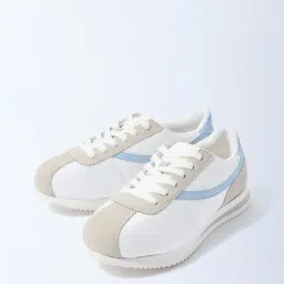 LUNA BLU by Westside White Colour-Blocked Lace-Up Sneakers-picture-35