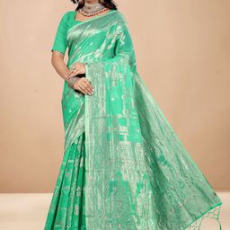 Anouk Ethnic Motifs Zari Chanderi Saree-picture-55