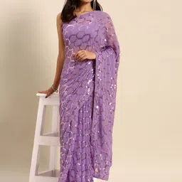 Moda Rapido Embellished Sequinned Pure Georgette Heavy Work Saree-picture-36