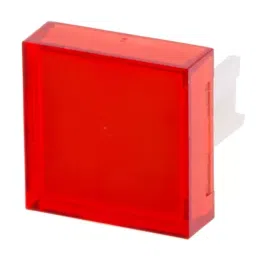 RS PRO Red Square Push Button Lens for Use with SD16 Series, 7452603-18