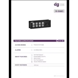 Dorset DG 306 Drawer Lock with Password image 2