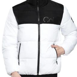 Calvin Klein Bright White Regular Fit Colour Block Puffer Jacket-picture-10