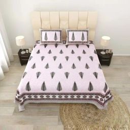 JaipurFabric Flamingo Pure Cotton 180 TC Printed Double Bedsheet with 2 Pillow Covers-image-75
