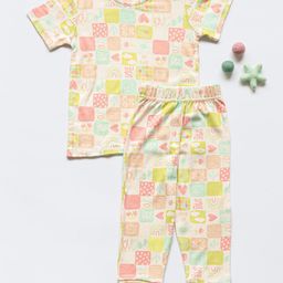 cocoon care Kids Printed Organic Cotton T-Shirt with Pyjama-42