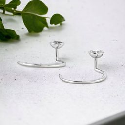 SOMYA Set Of 2 925 Sterling Silver Zircon-Studded Nosepin-9