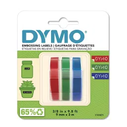 Dymo Embossing Tape 9mmx3M White/Blue B10 (Pack Of 10)-image-83