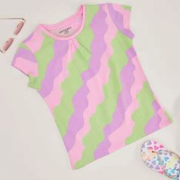 Pantaloons Junior Girls Multicolor Cotton Camouflage T-Shirts-image-57
