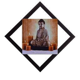 eCraftIndia Brown Lord Buddha UV Wall Art-picture-18