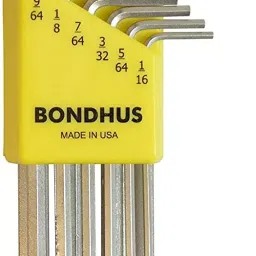 Bondhus 16138  BriteGuard Plated L-shape Allen Hex Key Set (1/16-1/4 inch)-18