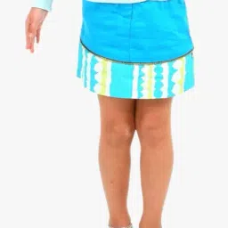 Cherry Crumble By Nitt Hyman Kids Blue Printed Skirt-image-69
