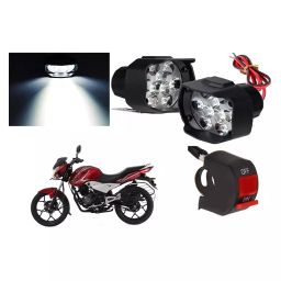 Cartronics 9 Led Shilon Fog Light White With On/Off Swich For Bajaj Discover 100T-30