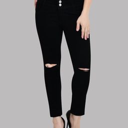 LINARIA Women Classic Tapered Fit Slash Knee Jeans-picture-45